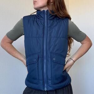 Zella granola girl blue quilted puffer vest